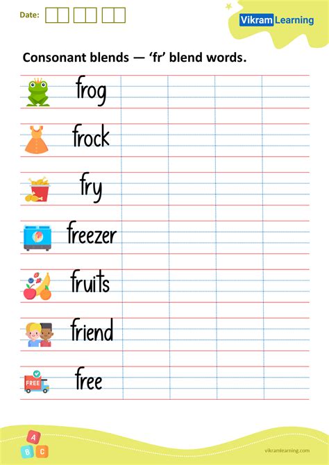 ESL Phonics Lessons: Consonant Blends (br cr dr fr gr pr tr).